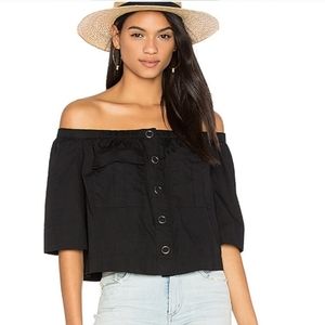 Free People Head Over Heels Off The Shoulder Top